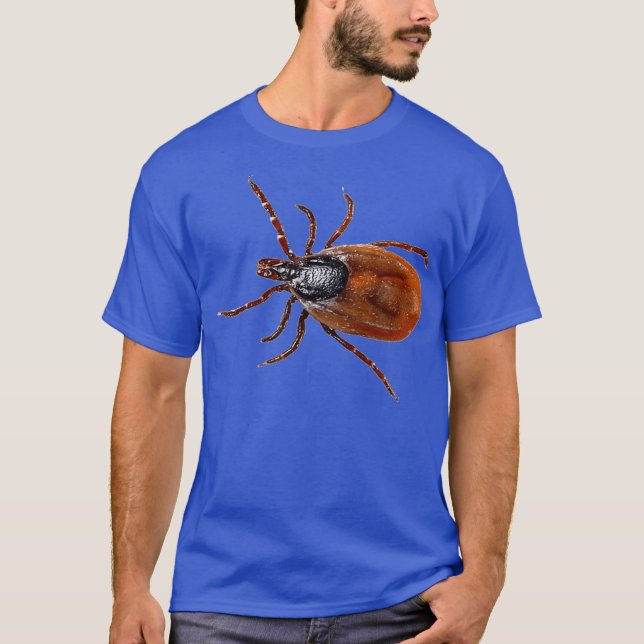 T-shirt Tick Arachnid Bug Insect Funny Tee (Devant)