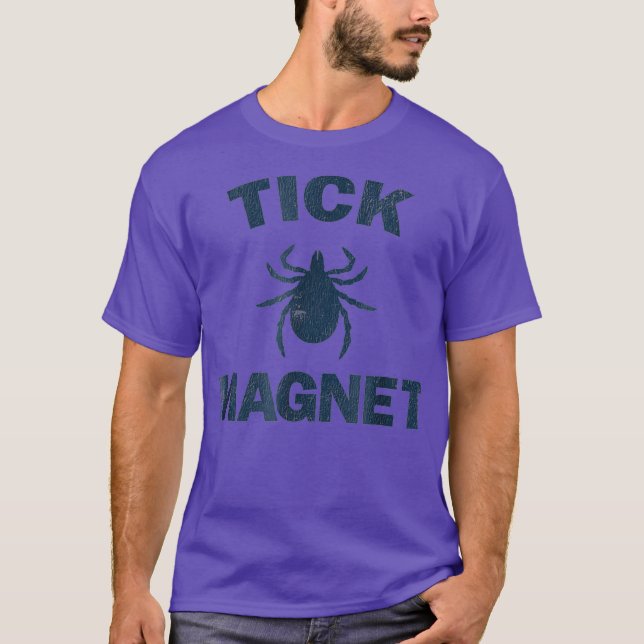 T-shirt Tick Magnet Funny Camping et Randonnée Chemise Bug (Devant)