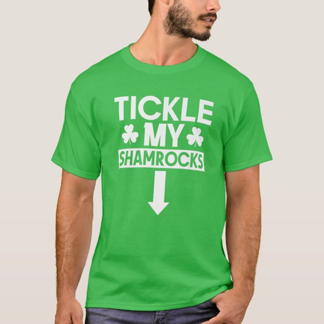 T-shirt Ticker Mon Jour de la Saint Patrick Shamrock Irlan (Devant)