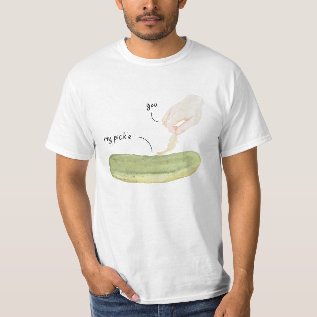 T-shirt Tickle My Pickle Funny Watercolor Art (Devant)