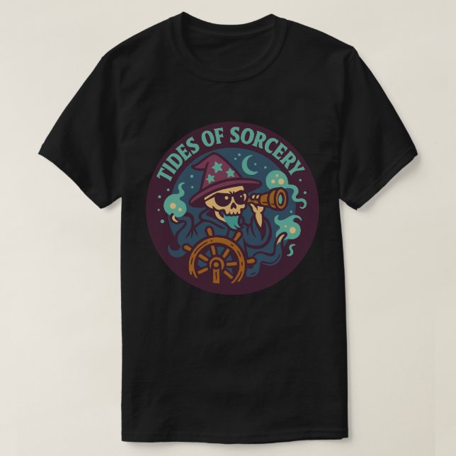 T-shirt Tides Of Sorcery Magic Skull (Design devant)
