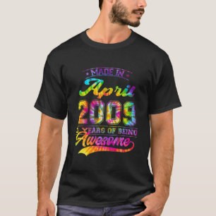 T-shirt Tie Dye 13E Anniversaire 13 Ans Fait Le 2 Avril