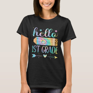 T-shirt Tie Dye 1re année Retour à l'école Bonjour Premièr