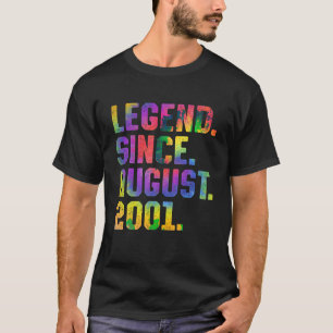 T-shirt Tie Dye 22e Anniversaire Légende depuis août 2001