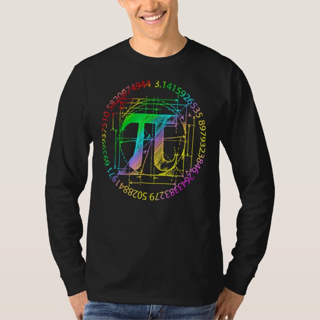 T-shirt Tie Dye 3 14 Pi Math Enseignant Science Joyeux Jou (Devant)