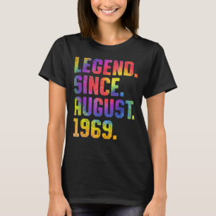 T-shirt Tie Dye 54e Anniversaire Légende depuis août 1969