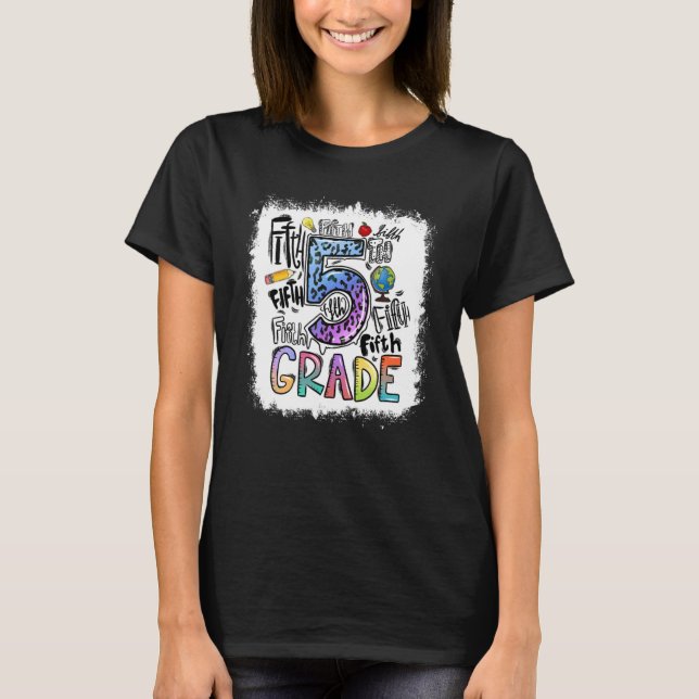 T-shirt Tie Dye 5th Grade Typography Team Fourth Grade Tea (Devant)