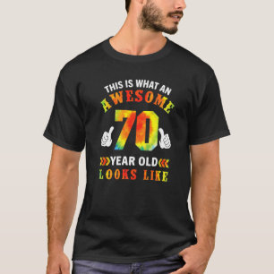 T-shirt Tie Dye 70e Anniversaire 70 Anniversaire Des regar