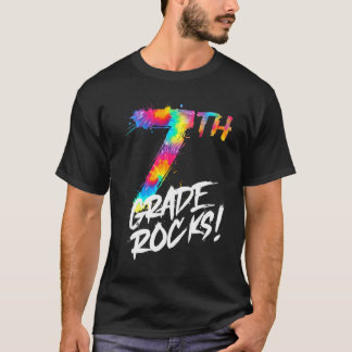 T-shirt Tie Dye 7e année Septième année Rocks retour à l'é