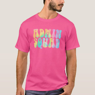 T-shirt Tie Dye Admin Squad Secrétaire de l'école Bureau r