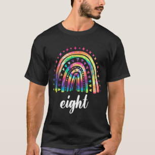 T-shirt Tie Dye Arc-en-ciel Huit ans 8 Anniversaire 8e ann