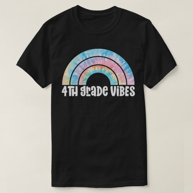 T-shirt Tie Dye Arc en ciel pour 4ème grade de quatrième g (Design devant)