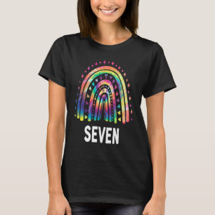 T-shirt Tie Dye Arc-en-ciel Sept ans 7 Anniversaire 7e ann