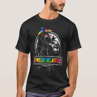 T-shirt Tie Dye Bonusmomsaurus Bonus Maman Dinosaure Rex M