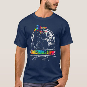 T-shirt Tie Dye Bonusmomsaurus Bonus Maman Dinosaure Rex P
