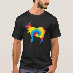 T-shirt Tie Dye Chamois arc-en-ciel Imprimer Animal Hippie