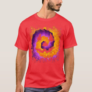 T-shirt Tie Dye Citrouille mal Monster Face JackOLantern H