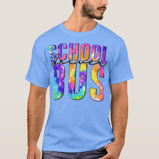 T-shirt Tie Dye Conducteur De Bus De L'École Meilleur Cond