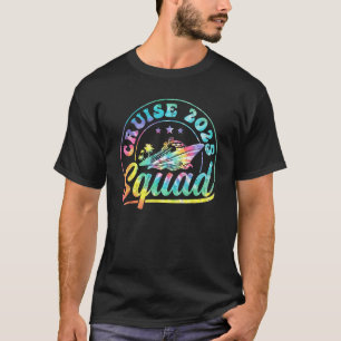 T-shirt Tie Dye Cruise Squad 2025 Vacances d'été en famill