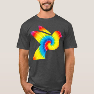 T-shirt Tie Dye Dove Rainbow Print Pigeon Bird Hippie