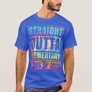 T-shirt Tie Dye Droit En Dehors De L'École Primaire Classe
