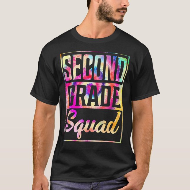 T-shirt Tie Dye Enseignant de 2e année d'équipe d'abord re (Devant)