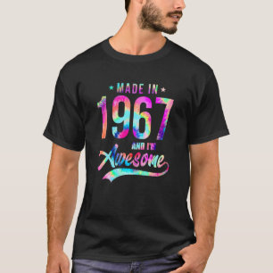 T-shirt Tie Dye Fabriqué En 1967 Je suis génial 55 Ans 55è