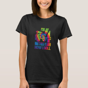 T-shirt Tie Dye Ferme Tracteur Je suis 4e fête d'anniversa