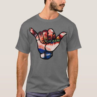 T-shirt Tie Dye Hang Loose Tie Tee Color Tie Dye Hang Loos