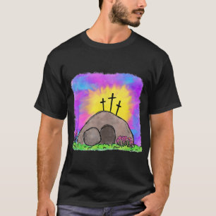 T-shirt Tie Dye Jesus Cross Drôle Christian Easter Day Rel