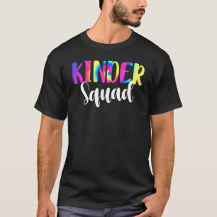 T-shirt Tie Dye Kinder Squad Kindergarten Retourner À L'Éc