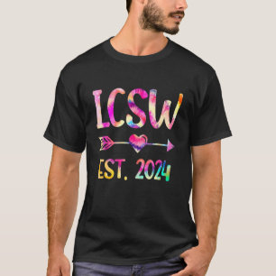 T-shirt Tie Dye Lcsw Graduation 2024 Licence Soc Clinique