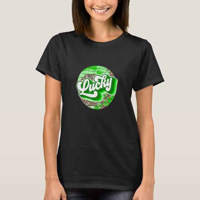 T-shirt Tie Dye Leopard Lucky Jour de la Saint Patrick Iri (Devant)