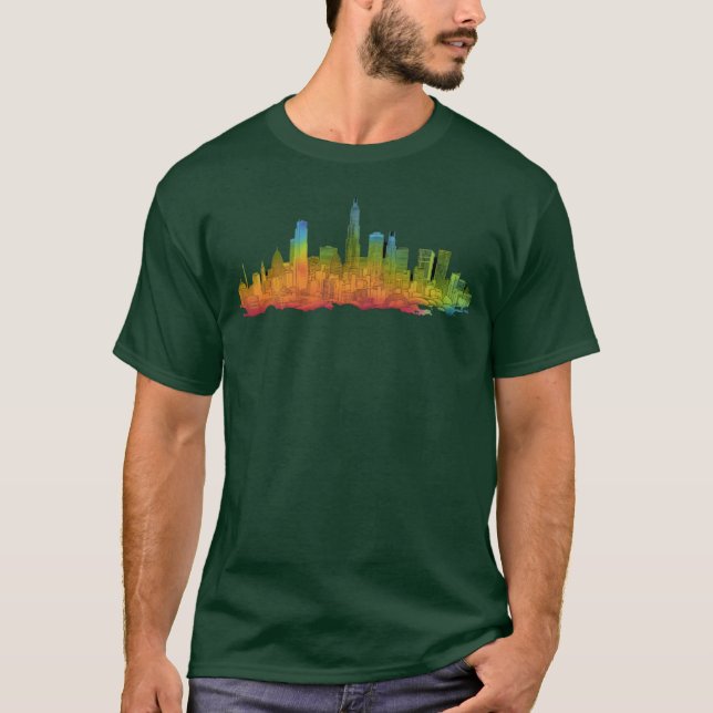 T-shirt Tie Dye Los Angeles rétro (Devant)