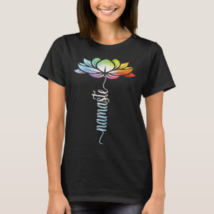T-shirt Tie Dye Lotus Fleur Yoga Zen Méditation Namaste