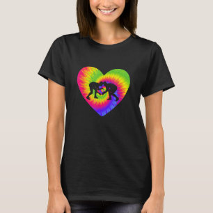 T-shirt Tie Dye Lutte Heart Pro Wrestler
