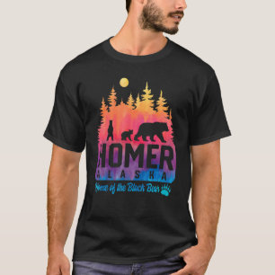 T-shirt Tie Dye Mère Ours et Cubs Homer Alaska
