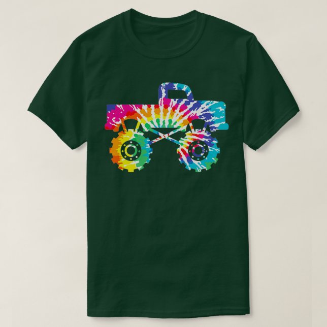 T-shirt Tie Dye Monster Camion Extreme Mudding (Design devant)