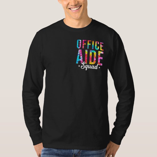 T-shirt Tie Dye Office Aide Squad Pocket Office Administra (Devant)