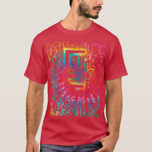 T-shirt Tie Dye Pâques Typographie Christian Holiday Happy