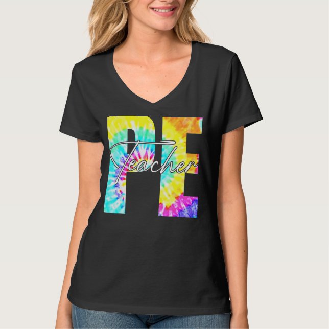 T-shirt Tie Dye Pe Enseignant Éducation Physique Premier J (Devant)