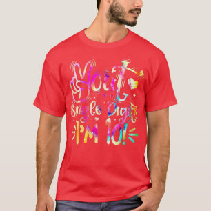 T-shirt Tie Dye Peace Out Chiffres simples Im 10 Ans 10t