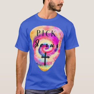 T-shirt Tie Dye Pick Jesus Onglet de guitare Pun Worship M