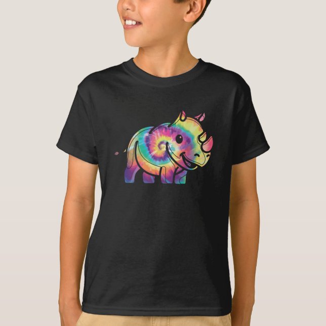 T-shirt Tie Dye - Rhinocéros (Devant)