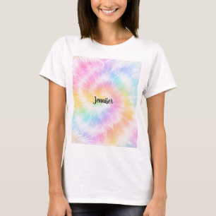 T-shirt Tie Dye Rose Pâle Girly Chic                    