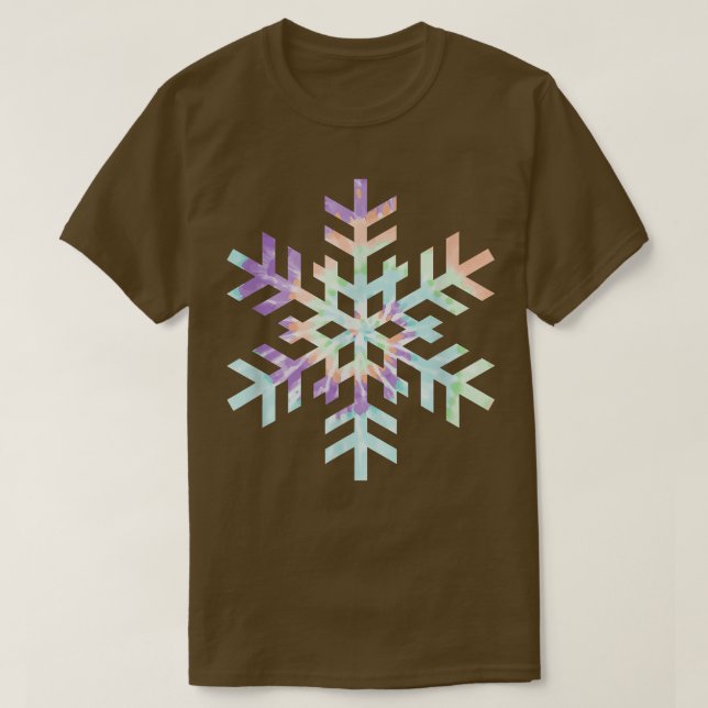 T-shirt Tie Dye Snowflake Winter Christmas918 (Design devant)