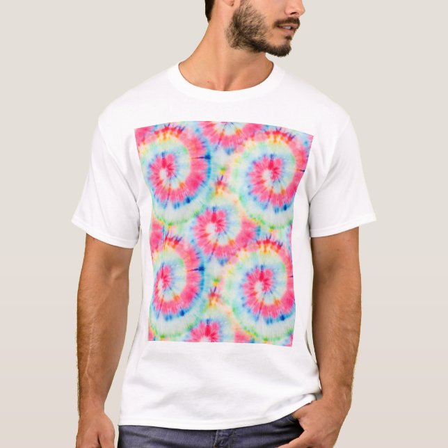 T-shirt Tie Dye Spiral, aquarelle art. (Devant)