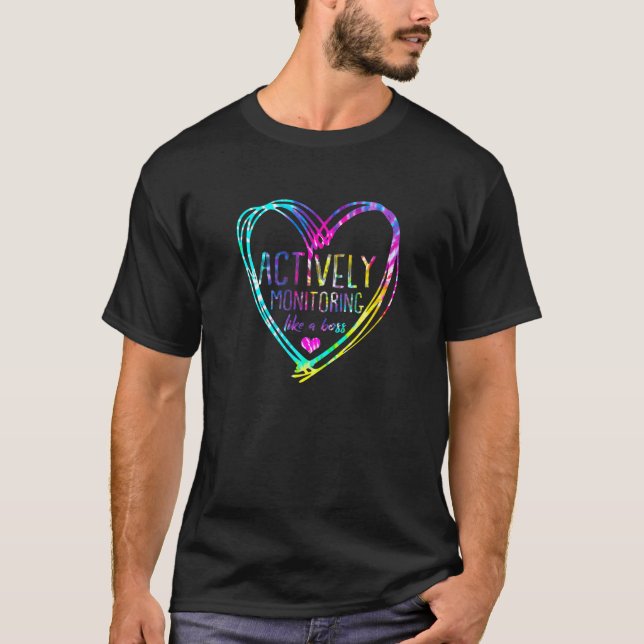 T-shirt Tie Dye Surveillance Active Comme Un Enseignant Am (Devant)