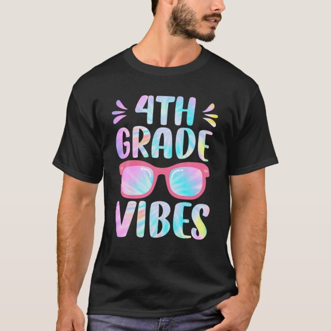 T-shirt Tie Dye Vibes 4E Grade 4E Classe 5E Classe 5E Jour (Devant)