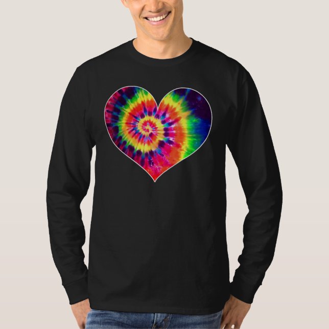 T-shirt Tie Dyed Valentine's Day Shirt Cute Tye Dye Heart (Devant)